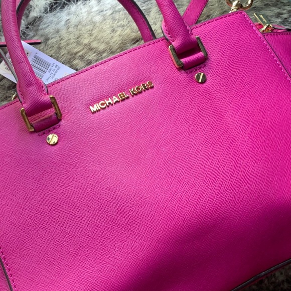 MICHAEL KORS MEDIUM SELMA LEATHER SATCHEL - Picture 6 of 6